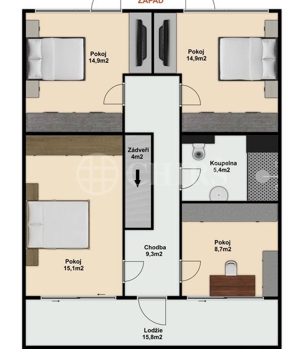 Prodej bytu 6+kk se zahradou, OV, 146m2, ul. Masarykova 1586/230, Rudná u Prahy