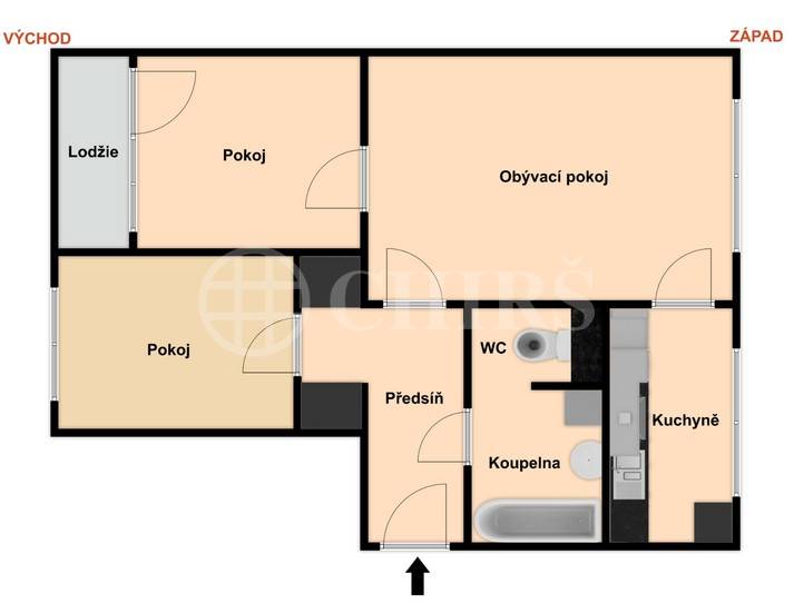 Pronájem bytu 3+1 s lodžií, OV, 72m2, ul. V Remízku 937/13, Praha 5 - Hlubočepy