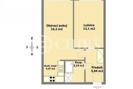 Pronájem bytu 2+kk, OV, 43m2, ul. Sezemínská 2030/5, Praha 5 - Lužiny