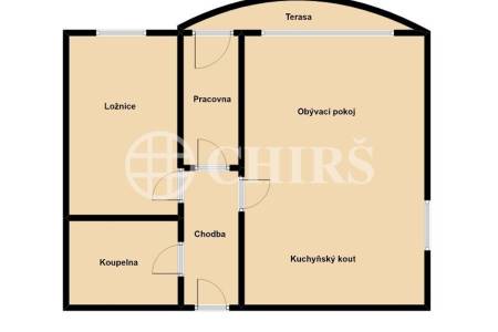 Pronájem bytu 3+kk s terasou a 2x garážovým stáním, OV, 72m2, ul. Voskovcova 1130/28, Praha 5 - Hlubočepy