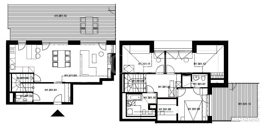 Pronájem bytu 4+kk se dvěma terasami, OV, 116m2, ul. Butovická 1006/20, Praha 5 - Jinonice