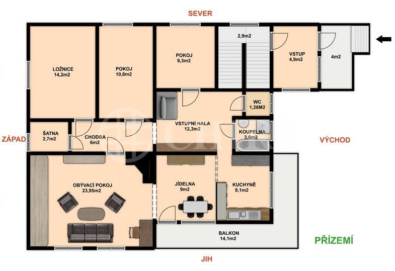 Prodej rodinného domu, 228m², ul. Lánská 337, obec Nižbor, okres Beroun