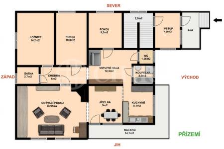 Prodej rodinného domu, 228m², ul. Lánská 337, obec Nižbor, okres Beroun