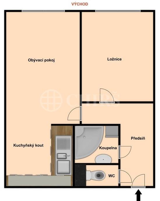 Prodej bytu 2+kk, DV, 43m2, ul. Neustupného 1836/14, Praha 5 - Luka