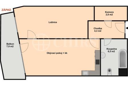 Prodej bytu 2+kk s balkónem, OV, 62m2, ul. Svitákova 2902/18, Praha 5 - Stodůlky