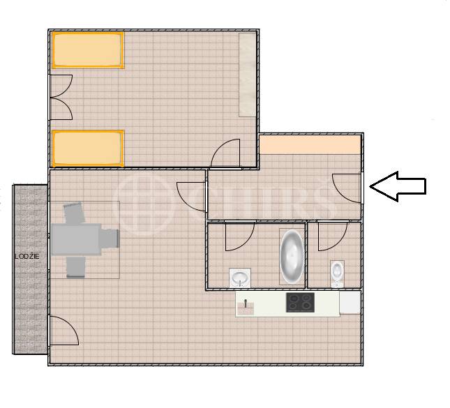 Prodej bytu 2+kk s lodžií, DV, 53m2, ul. Evropská 1691/35, Praha 6 - Dejvice