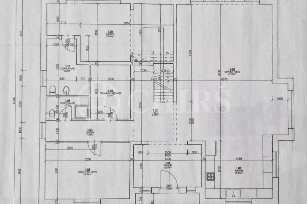 Prodej rodinného domu 5+kk, OV, 310m2 se zahradou, ul. Liliová 1095, Chýně, okr. Praha-západ