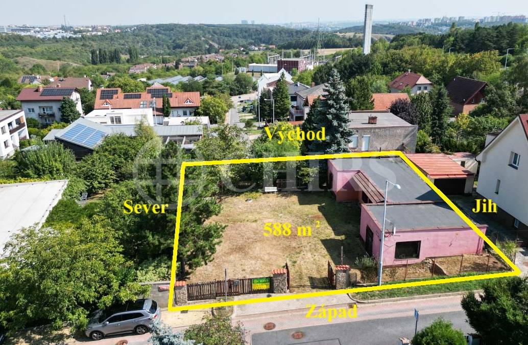 Prodej stavebního pozemku s projektem a stavebním povolením, 588m2, ul. Na Hvížďalce 1033/25, Praha 5 - Stodůlky